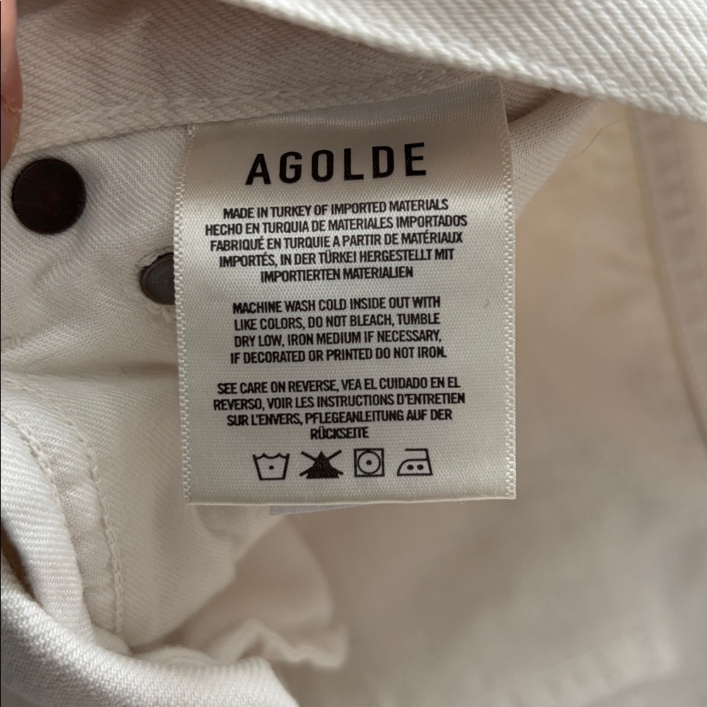 Agolde Cream Button-Fly Jeans - Picture 5 of 7